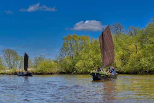 2023 Torfkahnarmada auf der Rückfahrt 